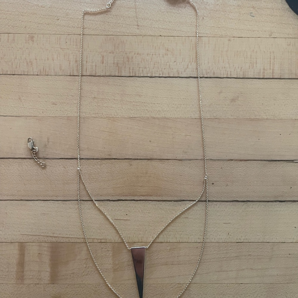 Perfect Statement Piece- Gold Triangle Necklace W… - image 4